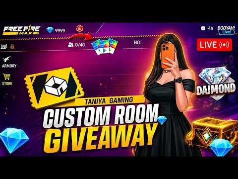 FREE FIRE LIVE CUSTOM ROOM GIVEAWAY | FF LIVE TEAM CODE GIVEAWAY | LIVE GUILD TEST 🔥| #freefirelive