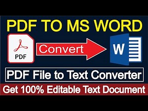 how to convert pdf to ms word document | convert pdf to editable text