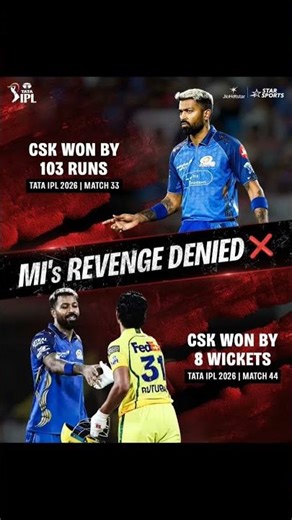 MI came for revenge, CSK said not this time! 👀CSK complete the double over MI for the 3rd time