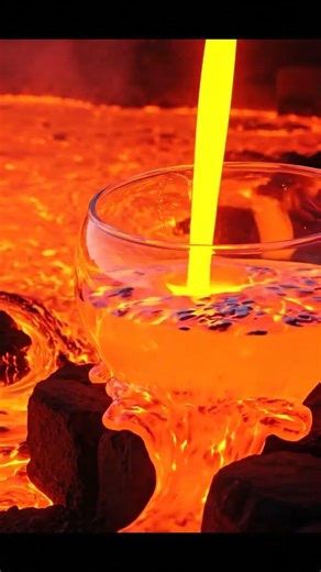 LAVA vs. LIQUID METAL! (Alien Reaction) 🌋🧪 #Shorts