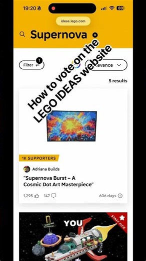 How to vote on the ‪@LEGO‬ IDEAS website