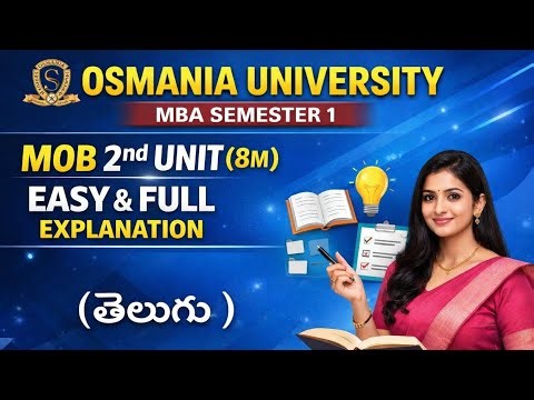MOB 2nd unit explanation easily in telugu(mba 1st semister)