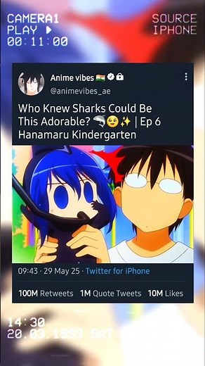 Cutest Shark in Ever Existence! 🦈💖🥺 | Hanamaru Kindergarten #anime #animedits #animemoments #shorts