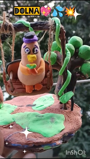 Diy🌈সুপার ক্লে দিয়ে মুরগির দোলনা বানালাম🫧❣️ #funny #trend #bts #trending #clayart #craft #clay