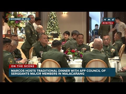 LOOK: Marcos hosts traditional dinner with AFP Council of Sergeants Major members in Malacañang |ANC