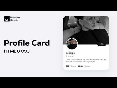 Build a Modern Profile Card with HTML & CSS