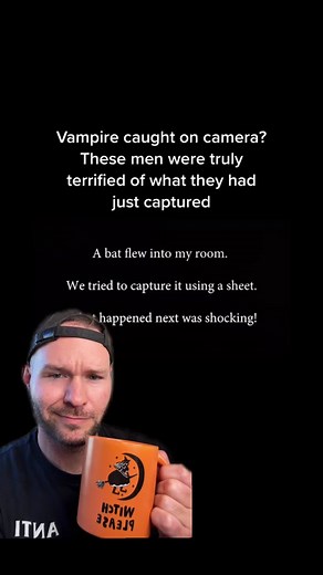 Real vampire caught on camera? #spooky #vampire #weird #greenscreenvideo