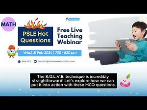 #LiveTeaching (Math): PSLE Hot Topics - Part 1 (Math MCQ Trick) #primarymath #pslemath