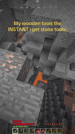 Switching from Wooden to Stone Tools in Minecraft
