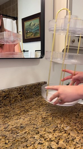 Declutter your bathroom countertops with this pretty cosmetic organizer that is super customizable! 💅💄✨ Struggling with organizing? No worries! Here's our top advice to kickstart your journey: 1. Clear containers are your best friend! They help you define spaces and make separating things a breeze. 2. Categorize items for easy access. Group similar products together - skincare, makeup, haircare - you name it! 3. Embrace the "one in, one out" rule. For every new item, let go of something old to