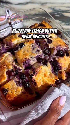 Easy Blueberry Lemon Butter Swim Biscuits | No More Dry Biscuits!