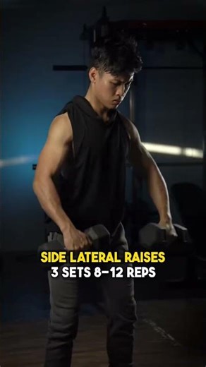 3D Shoulders with Dumbbells Front • Side • Rear