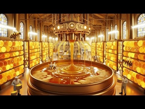 Inside a Modern Honey Bee Factory: How 60,000 Bees Make Honey #insidethefactory #foodindustry