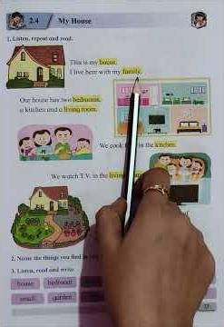 Read, Listen and Sing My House Poem | English reading With Hindi Translation | Class 1st Std Poem |