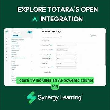 Explore Totara 19's open AI integration with Synergy Learning #lms #learningmanagementsystem