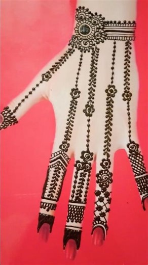 New chain Jewellery Mehandi Design for hand #mehndi #hennadesign #viral #youtubeshorts