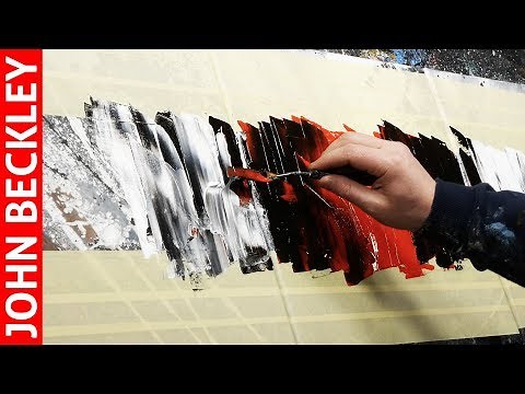 Abstract Painting Demonstration EASY With Masking Tape | Circellus