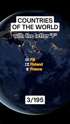 Countries of the World A to Z 🌎 All Flags & Names (Full List) 🌏 With Letter "F" #countries #flags