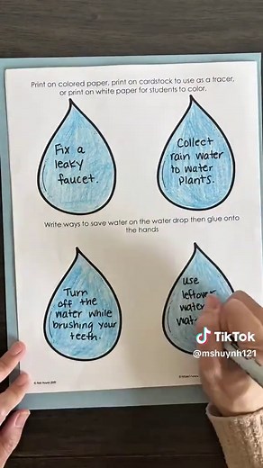 Water Conservation Craft for First Graders