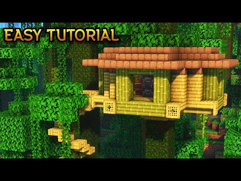 Minecraft | Easy Bamboo Treehouse in the Jungle | Build Tutorial