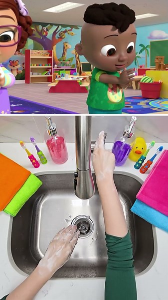 Cuci Tanganmu Sampai Bersih Bersama CoComelon! 🫧 #kids #shorts