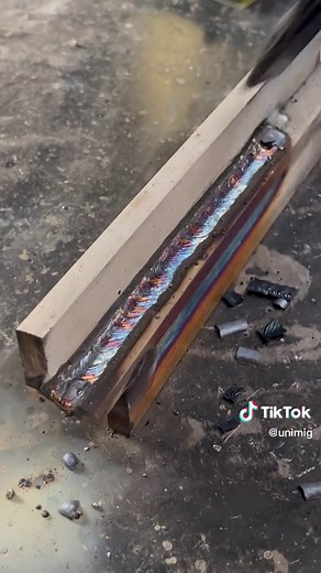 Get better penetration on thicker plate. #unimig #welding #stickwelding #weldingtiktok #weldinglife