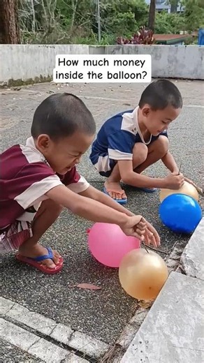 How much money inside the balloon?
