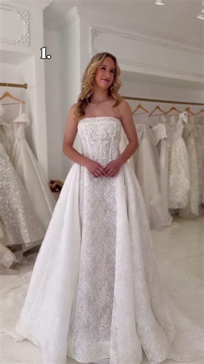 Two wedding gowns, two different details 💍✨ If you’re a bride who loves an A-line, flowy