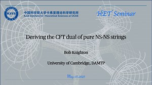 Deriving the CFT dual of pure NS-NS strings, Dr. Bob Knighton