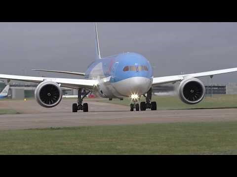 TUI DREAMLINER 787 AWESOME POWER WOW !!! EXTREME CLOSE TAKE OFF 23LEFT MANCHESTER ATC ENJOY