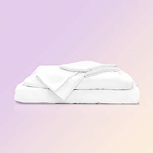 Sheets & Giggles 100% Eucalyptus Lyocell Sheet Set - All-Season, Responsibly Made, Naturally Cooling, Super Soft, Moisture-Wicking, Temperature Balancing, Vegan –Full, White