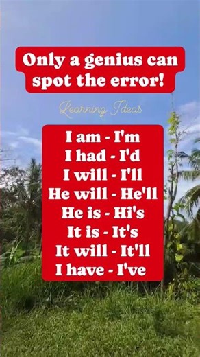 Spot the error! #learnenglish #identifytheerror #ytshorts