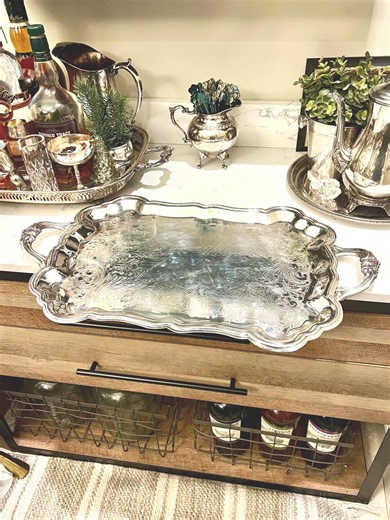 Vintage FB Rogers 1883 Silver Co Silverplate Serving Platter – Ornate Etched Baroque Tray With Handles - Etsy