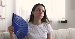 Unhappy Young Woman Waving Fan Feeling Stock Footage Video (100% Royalty-free) 1048429282 | Shutterstock