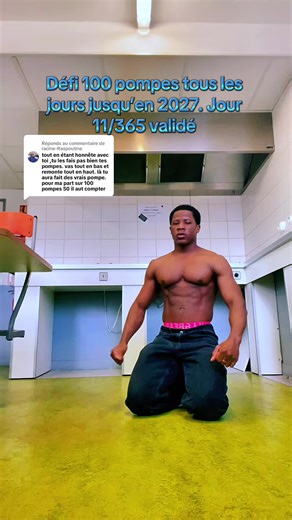 Réponse à @racine-Raspoutine 100 push-ups everyday until 2027. Day 11/365 days done ✅ OGP, let’s goooo 🔥💪🔥 J’espère t’avoir satisfait ? Mais soyons honnête si je fais ainsi les pompes avec un telle lenteur penses-tu que ce serait satisfaisant ? J’essaye d’être correcte le mieux possible mais je ne cherche pas à être parfait. Mes pompes d’avant même en compète ça passerait. #musculation #pompes #streetworkout