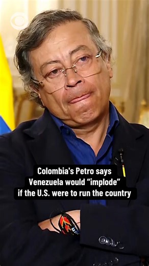 Colombian President Gustavo Petro tells CBS News' Lilia Luciano that Venezuelan society would “implode” if the United States were to "run Venezuela for years," responding directly to comments made by President Trump. Petro made the remarks during an interview following his first ever phone call with President Trump, as he addressed growing concerns over prolonged u.s. control in Venezuela amid heightened regional tensions. https://cbsn.ws/3LxSlts | CBS News