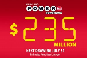 $235 Million: Next Powerball Drawing Wednesday