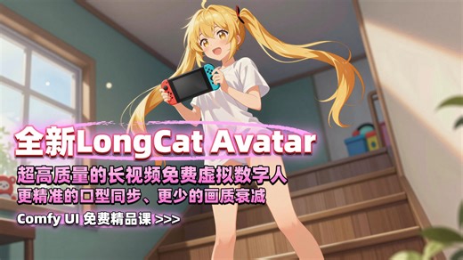 全新免费数字人LongCat Avatar超高质量的长视频输出-更精准的口型同步、更少的画质衰减
