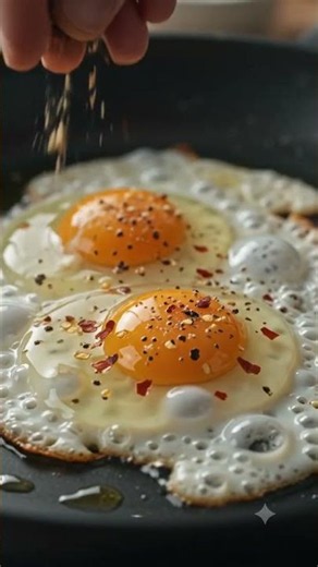 How to make crispy cheese fried eggs for an easy breakfast #cooking