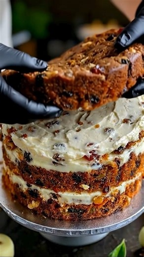 Classic Carrot Cake Cream Stack Moist spiced carrot cake layered with silky cream cheese frosting and crunchy nut topping. Ingredients : ...... Full Recipe in Coʍmеոτ 💬 | CookFrontier by Sierra