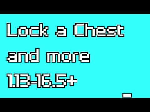 Minecraft | How to Lock a Chest 1.21 ✔