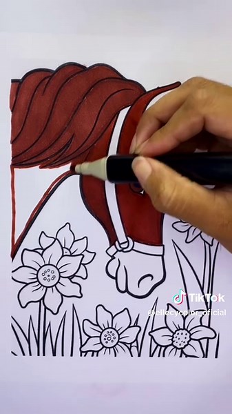 Coloring 🐴🐴🤎🤎… #fyp #foryoupag #colorindo #coloringbook #colors #asmr #coloring #cavalo #horse