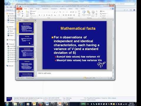1-way ANOVA: standard deviations and standard errors