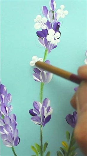 Process-Lavender 02#shorts #flowerpainting #artshorts #process #art