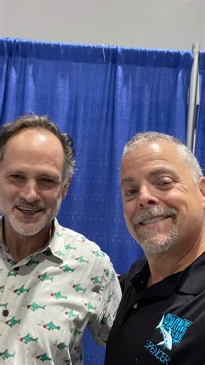 Thanks to all our guests from the Jaws franchise - Jonathan and Stephen Searle, Carla Hogendyk, John Dukakis, Tom Dunlop, Jackie CooK, Liz Thomas, and The Enigmatic John Putch. #sharkcon #jaws50thanniversary #natgeo #sharkfest #sharks #shark #sharkconservation #sharkscience | SharkCon