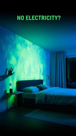 This Wall Paint Glows Without Electricity #amazingfacts #viralvideo