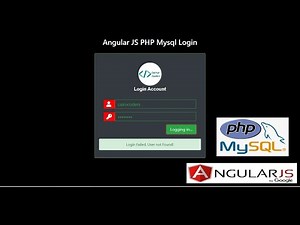 Angular JS PHP Mysql Login