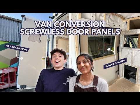 DIY camper SCREWLESS door panels | Van Conversion 101 | Ep. 16