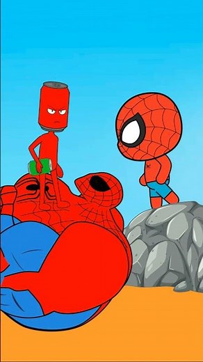 BIG Spider vs IT Monster #animation #spiderman #cartoon