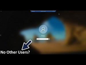 Windows 10: The "Other User" option on Login Screen is MISSING